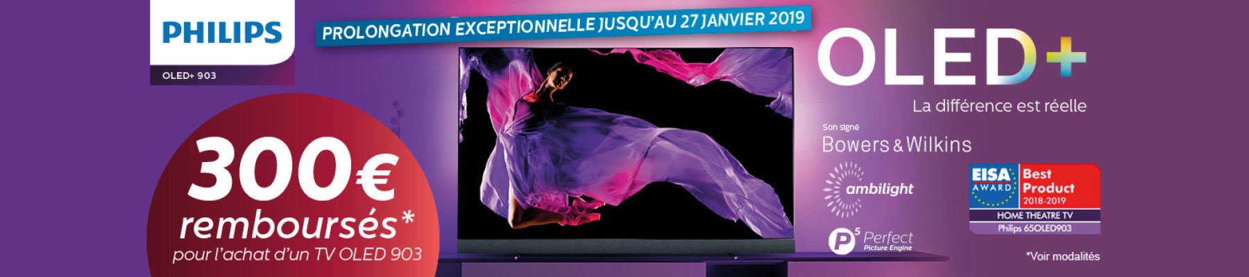 Philips TV OLED jusqu'à 300€ remboursés
